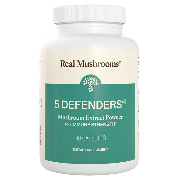 Real Mushrooms 5 Defenders Capsules - organic mushroom extract blend