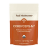 A 60g pouch of Real Mushrooms Organic Cordyceps-M® Mushroom Extract Powder – Bulk Supplement, USDA organic certified, with 60 servings of Cordyceps militaris to support energy.