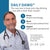 A male vet with a stethoscope promotes Real Mushrooms' "Daily Dawg Powder for Pets," an organic mushroom dog supplement, showing three usage steps and his name, Dr. Rob Silver.