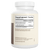 A white bottle labeled "Supplement Facts" shows details for Real Mushrooms Organic Lion's Mane Extract Capsules, listing ingredients and distributor info on the side—ideal for supporting brain health.