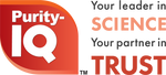Red and white Purity-IQ logo on the left; text on the right reads “Your leader in SCIENCE. Your partner in TRUST,” with “SCIENCE” and “TRUST” in bold.