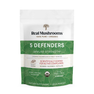 A 45-serving package of Real Mushrooms 5 Defenders® Organic Mushroom Complex bulk powder—USDA organic, vegan, non-GMO, gluten-free—is rich in beta-glucans to support immunity as a potent mushroom multivitamin.