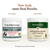 Side-by-side comparison of old vs. new packaging for Real Mushrooms' Mushroom Immune Pet Chews, highlighting a label update on their grain-free supplement for immune support in dogs and cats.