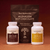 The Real Mushrooms Feel Good Bundle is arranged side by side against a reddish-brown background.