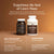 Two Real Mycelium™ supplement bottles from Real Mushrooms are shown on a brown background, emphasizing cognitive support with Erinacine A. Product details appear in white text above and below the bottles.