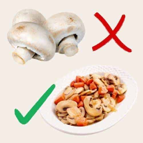 are button mushrooms bad for dogs