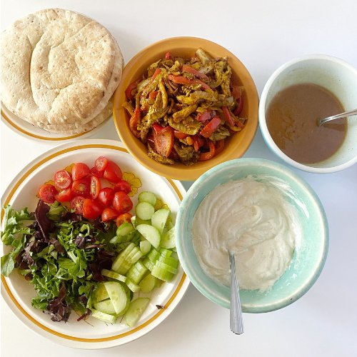 Ingredients for mushroom shawarma recipe