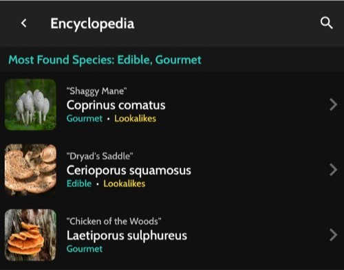 mushroom encyclopedia on ShroomID