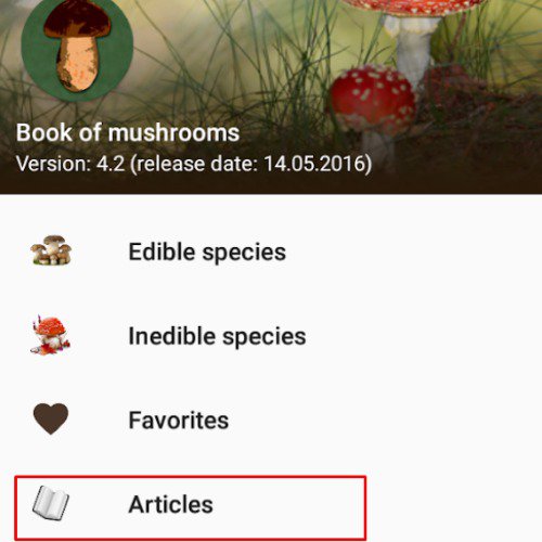 mushroom articles from Book of Mushrooms