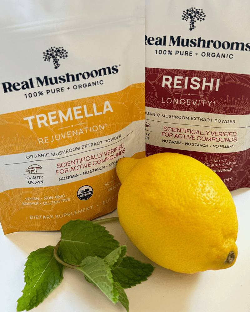 tremella an reishi mushroom pouches with a lemon for our skin hydrating arnold palmer recipe